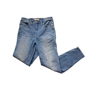 Madewell 10" High Rise Skinny Crop Medium Blue No Holes School Work Womens 29